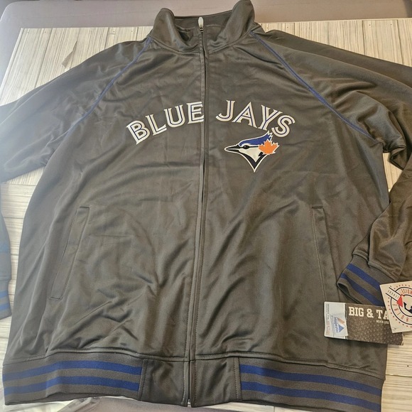 Majestic Other - Toronto Blue Jays Jacket Mens 2XL Gray MLB Baseball Big & Tall‎ Majestic Zip Up